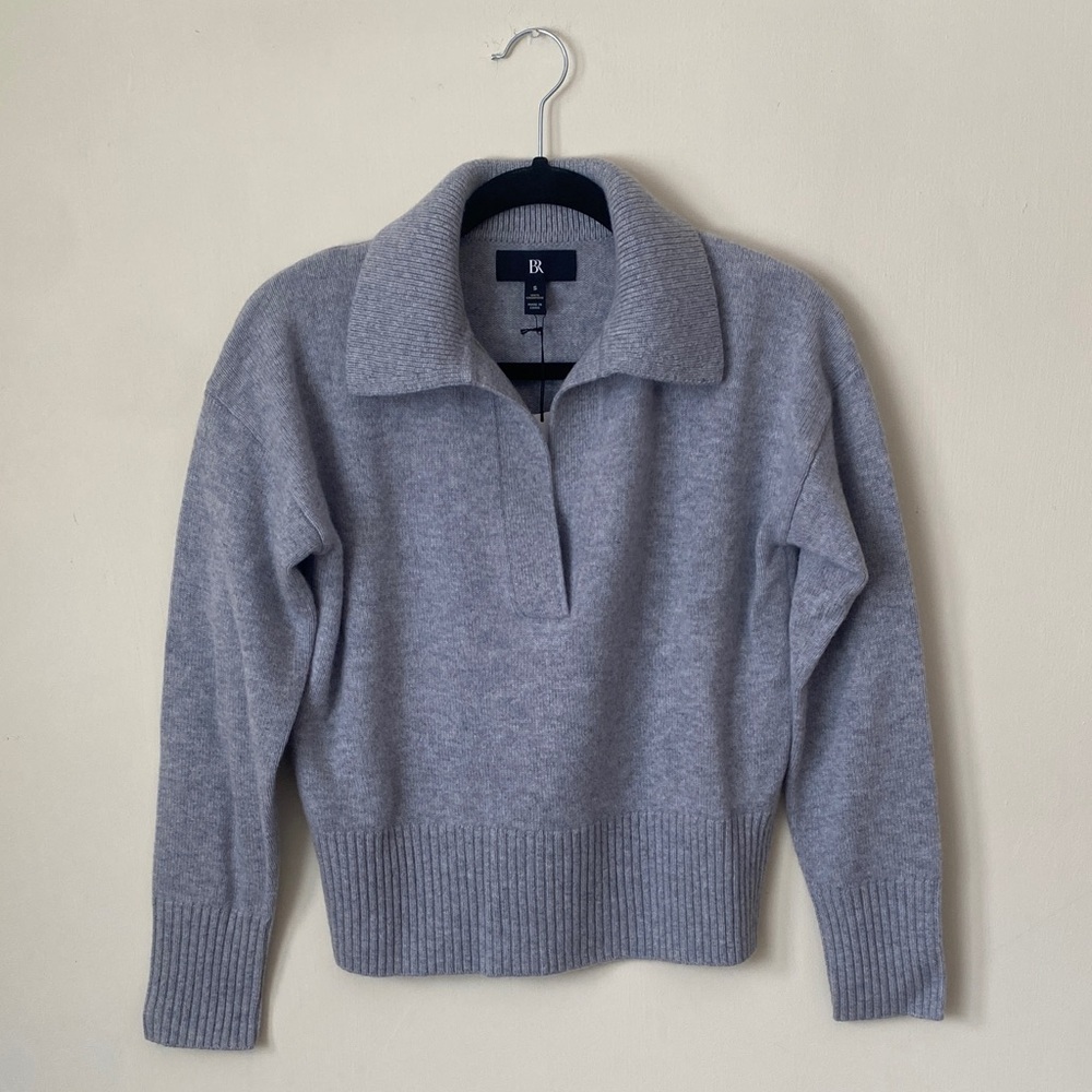 🆕 Banana Republic Cashmere Polo Sweater - Picture 2 of 4